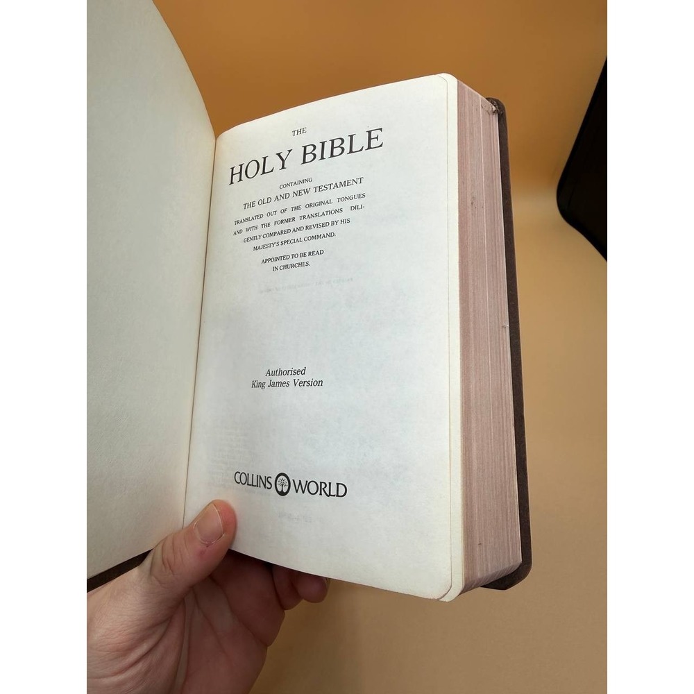Holy Bible Red Letter Concordance Dictionary ‎ KJV Nelson. Genuine Leather Blue - Picture 3 of 5